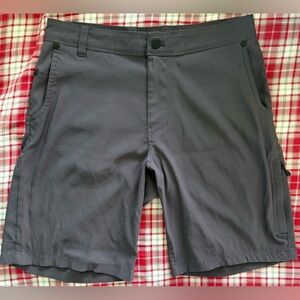 Merrell Mens Performance Hiking Shorts Gray Utility Cargo Size 32
